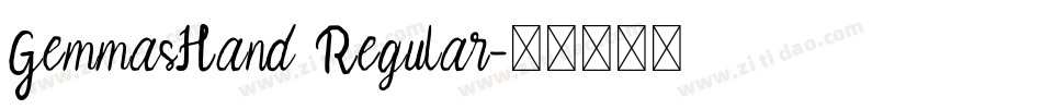 GemmasHand Regular字体转换